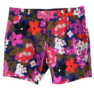 Mr. Turk Men’s Shorts Vibrant Floral Ladybug Print Resort Vacation